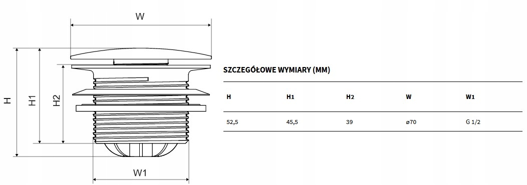Korek Klik Klak Wannowy Excellent ARIN.3485.01BL EAN (GTIN) 5903357233495