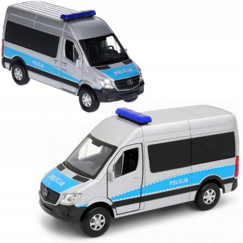 MERCEDES BENZ SPRINTER MODEL WELLY 1:34 POLICJA Marka Welly