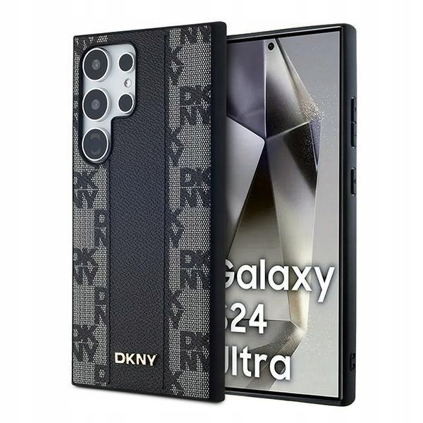 Dkny DKHMS24LPCPVSLK S24 Ultra S928czarny/black hardcase Leather Checkered
