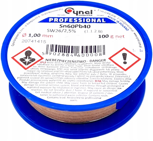 Олово Cynel Sn60Pb40-SW26 1,00 100 г