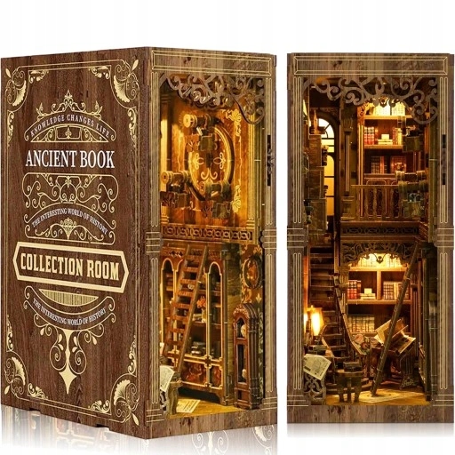 Book nook 3D dėlionė „miniatiūrinis knygų kampelis“ su LED apšvietimu modelis 319