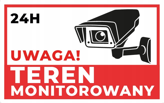 

Tabliczka Uwaga Teren Monitorowany monitoring Pcv