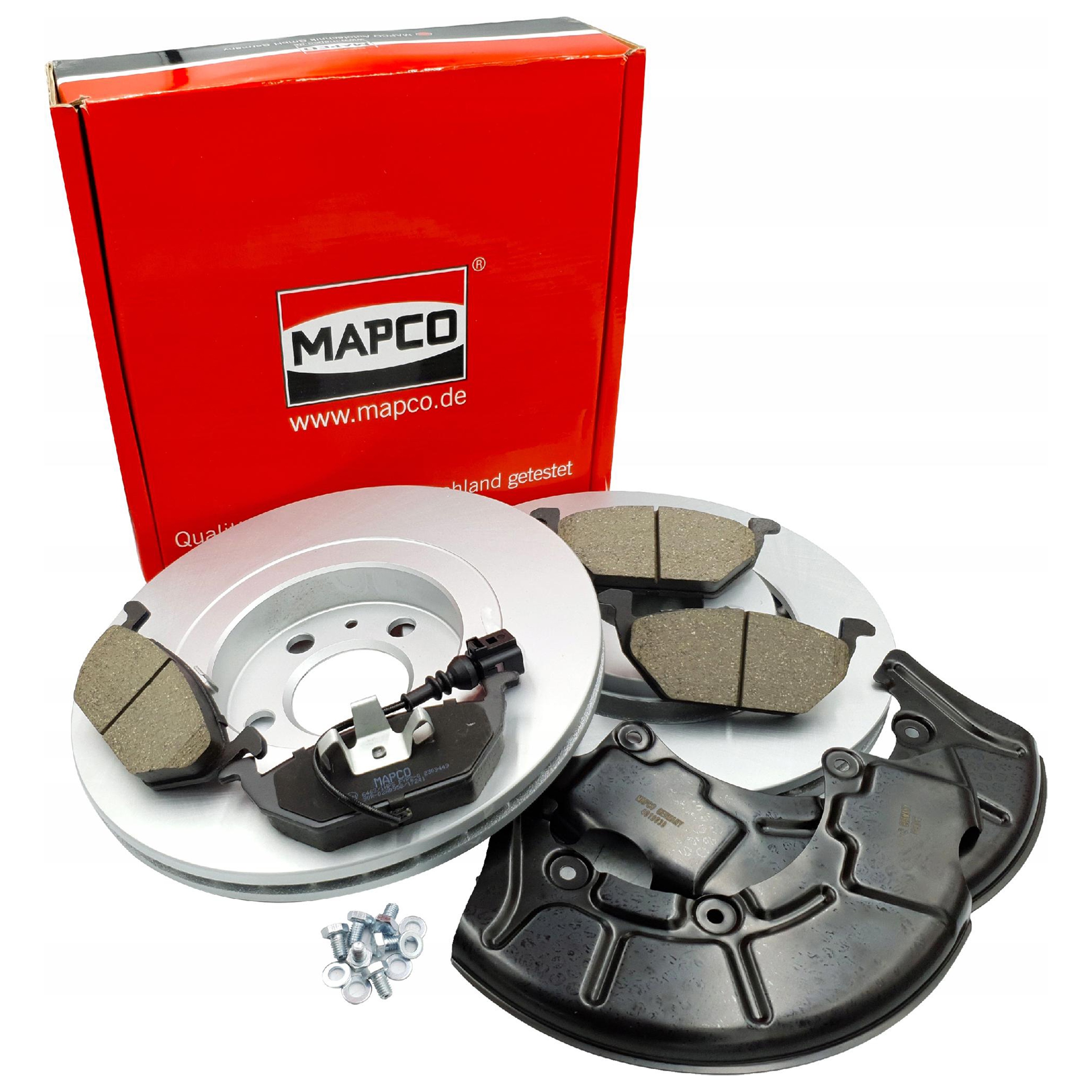 Kotouče Audi A3 8L Vw Golf 4 přední destičky krytu kotoučů Komplet