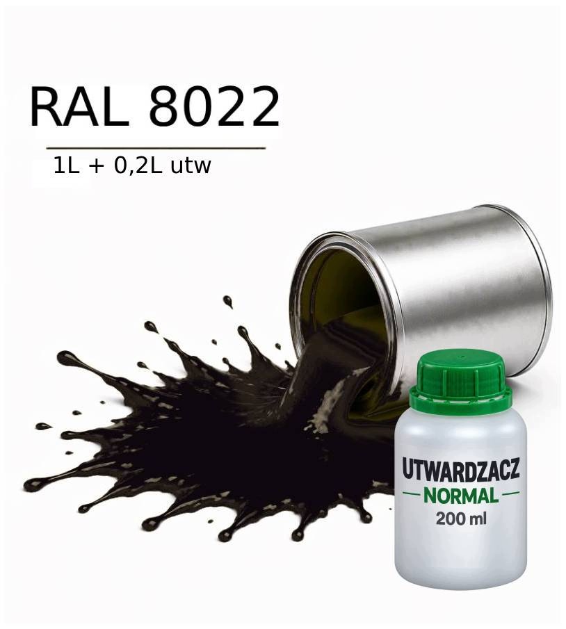 Valspar Ral 8022 Barva Dtm Základní Nátěr Polyuretanová 2K Polomat 1L Utw. 0