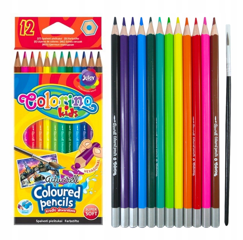 

Colorino kredki akwarelowe z pędzelkiem