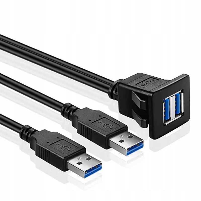 

Gniazdo Przedłużacz 2xUSB 3.0 samochodowy Do Radia
