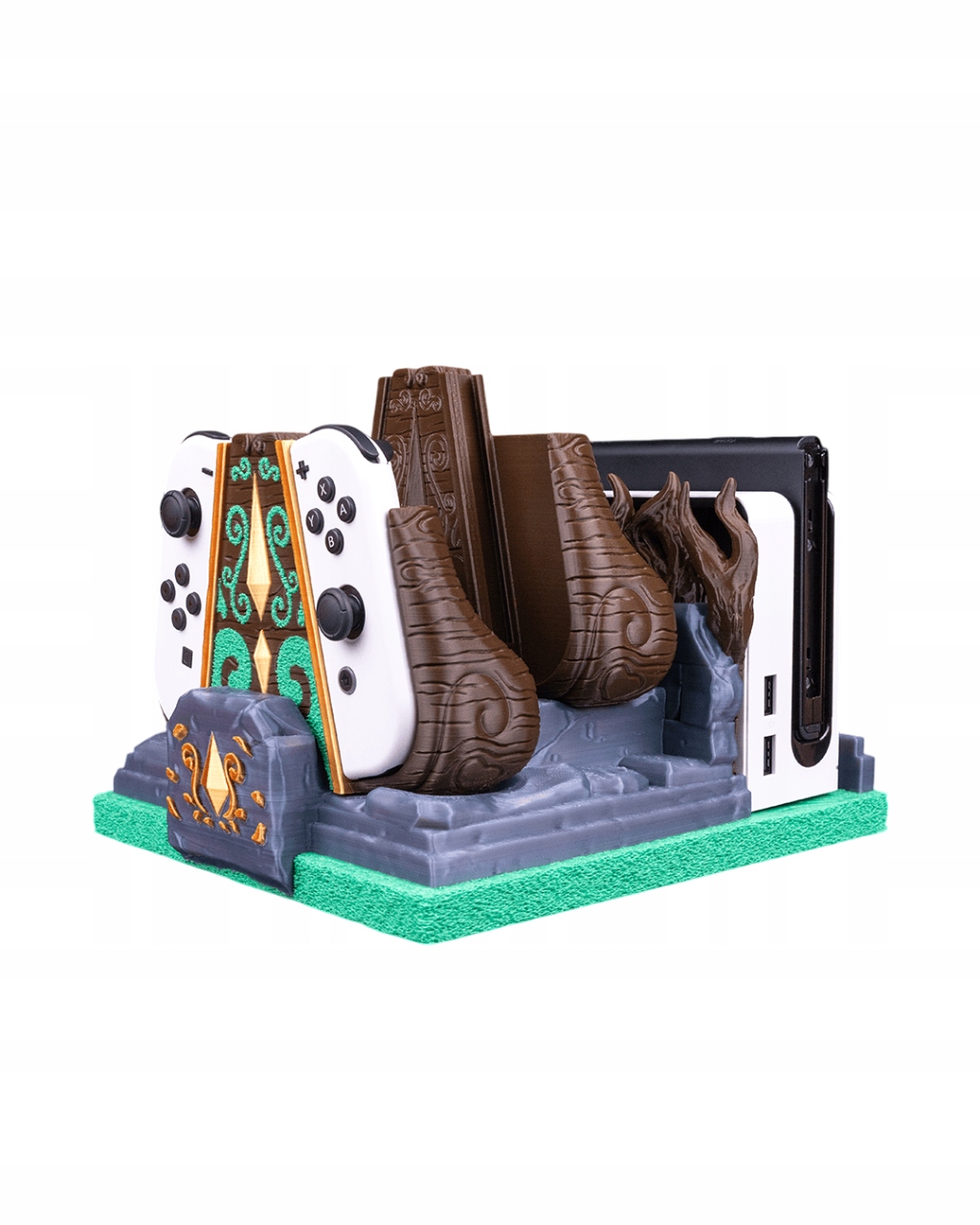 Omszała Kaplička Stojan Docka 2x Dvojitý Držák Lesní Kůra pro 2 Kontroly