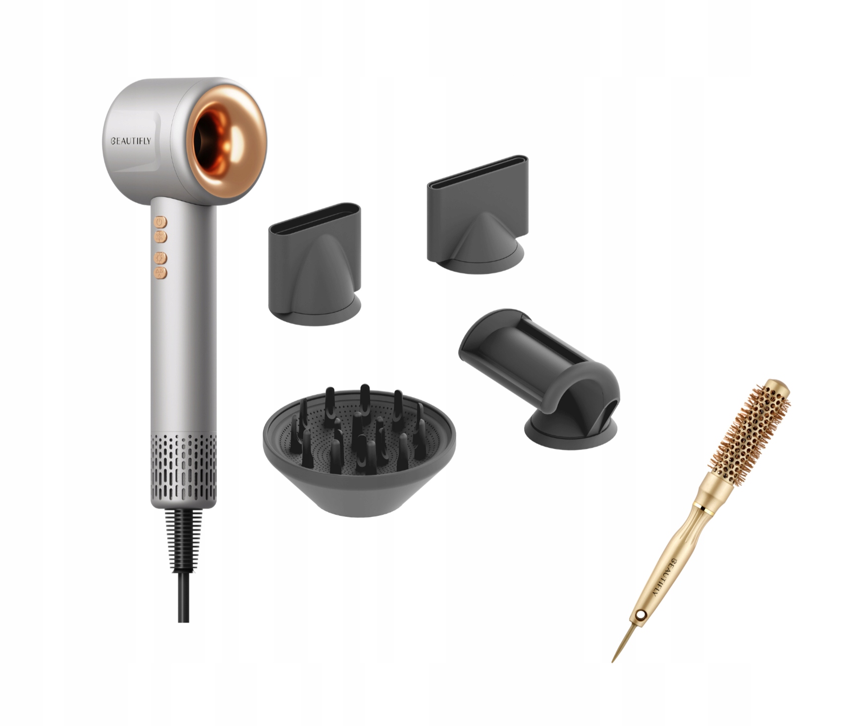 Sušič vlasov ionizácia difuzér 1600 W Beautifly IonBoost kefa