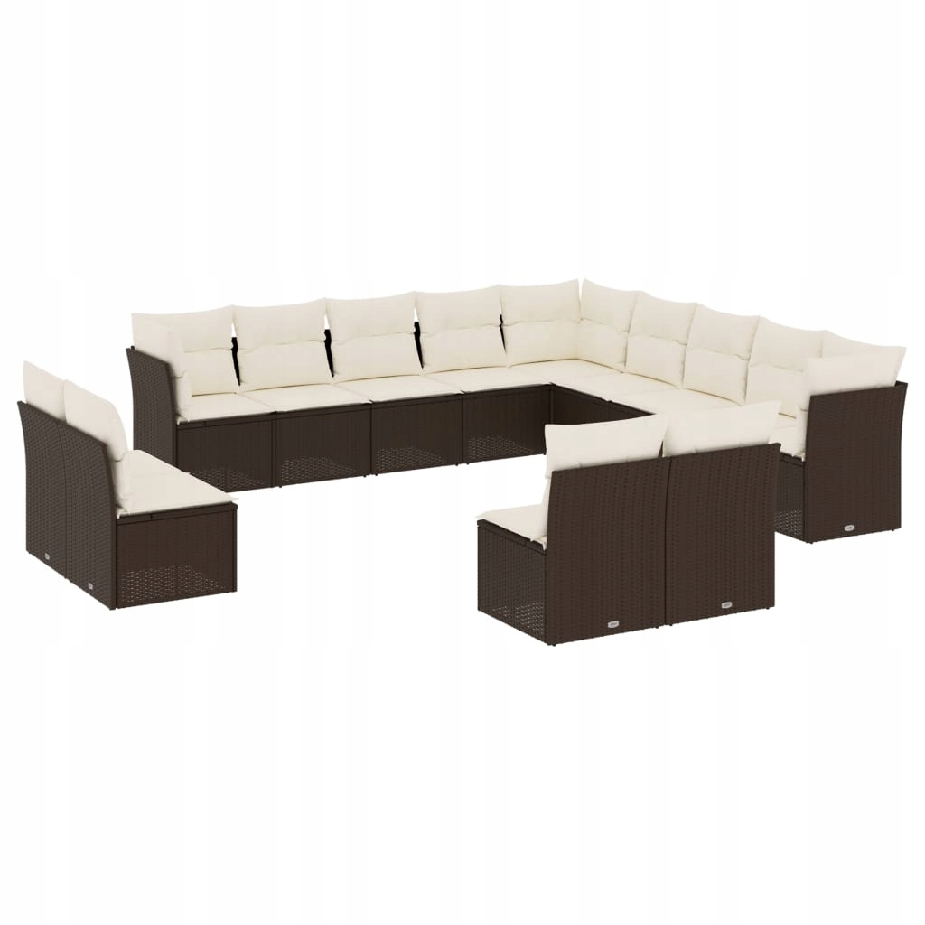 Set zahradního nábytku VidaXL plast vidaXL hnědý 13 el.