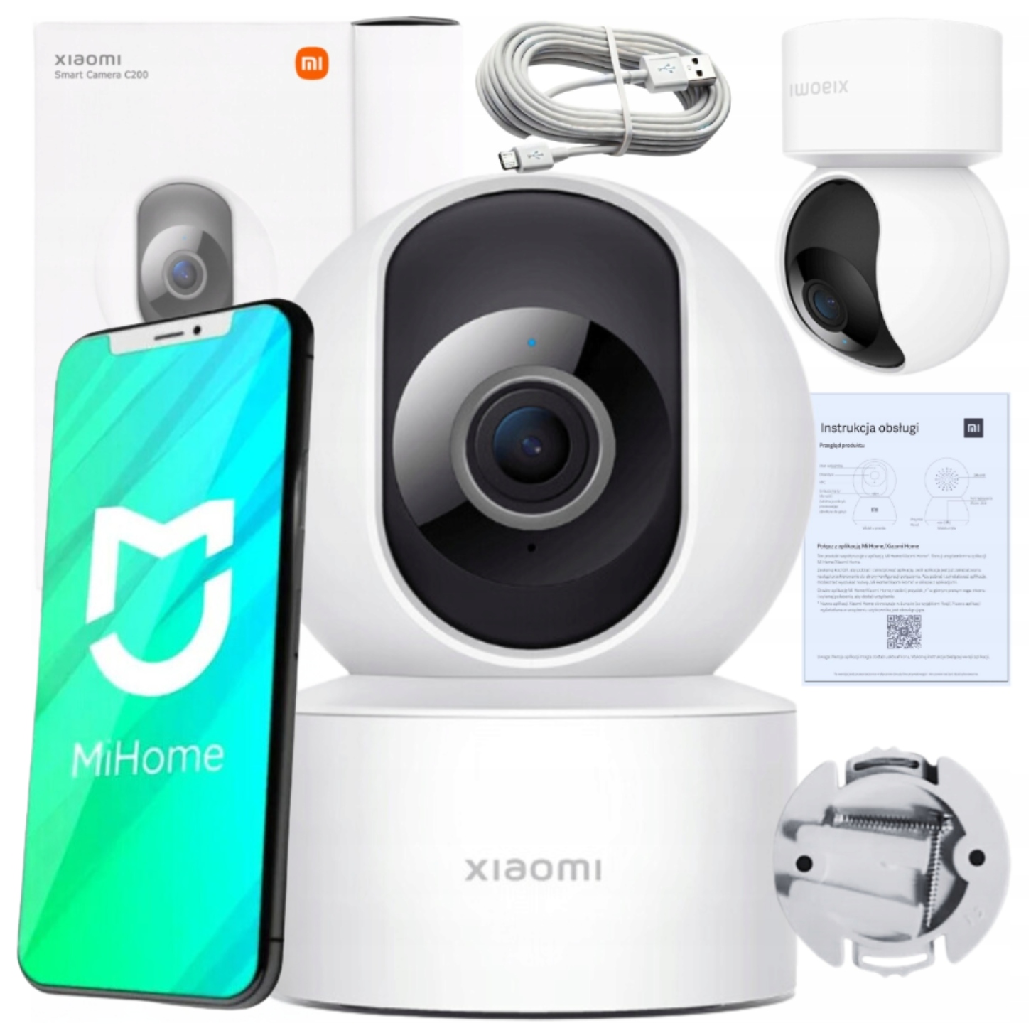 KAMERA IP WIFI WEWNĘTRZNA OBROTOWA FULL HD SMART XIAOMI CAMERA ANDROID IOS