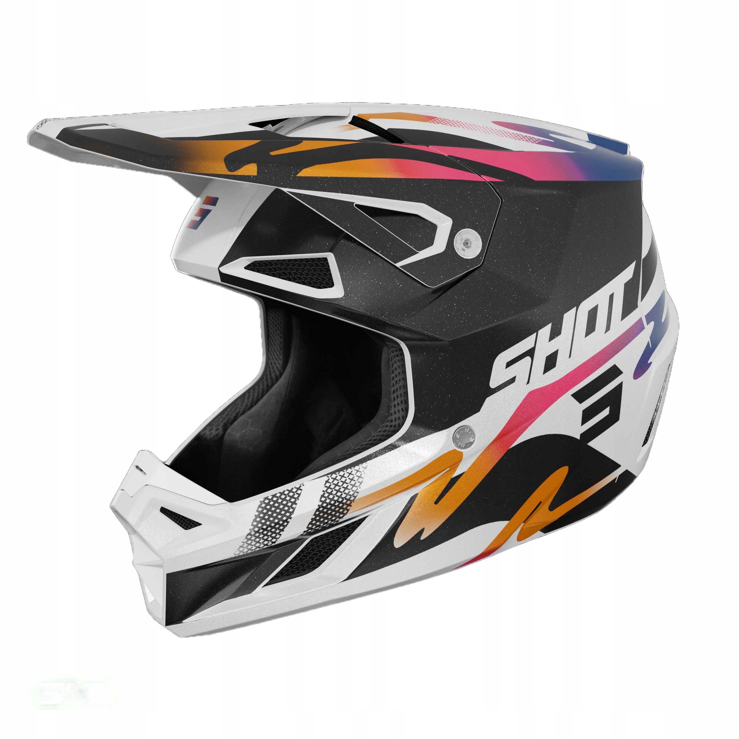 Crossová Prilba Na Štvorkolku Shot Speed Wave Black White Pearly (M) A05-21OB-H01-09