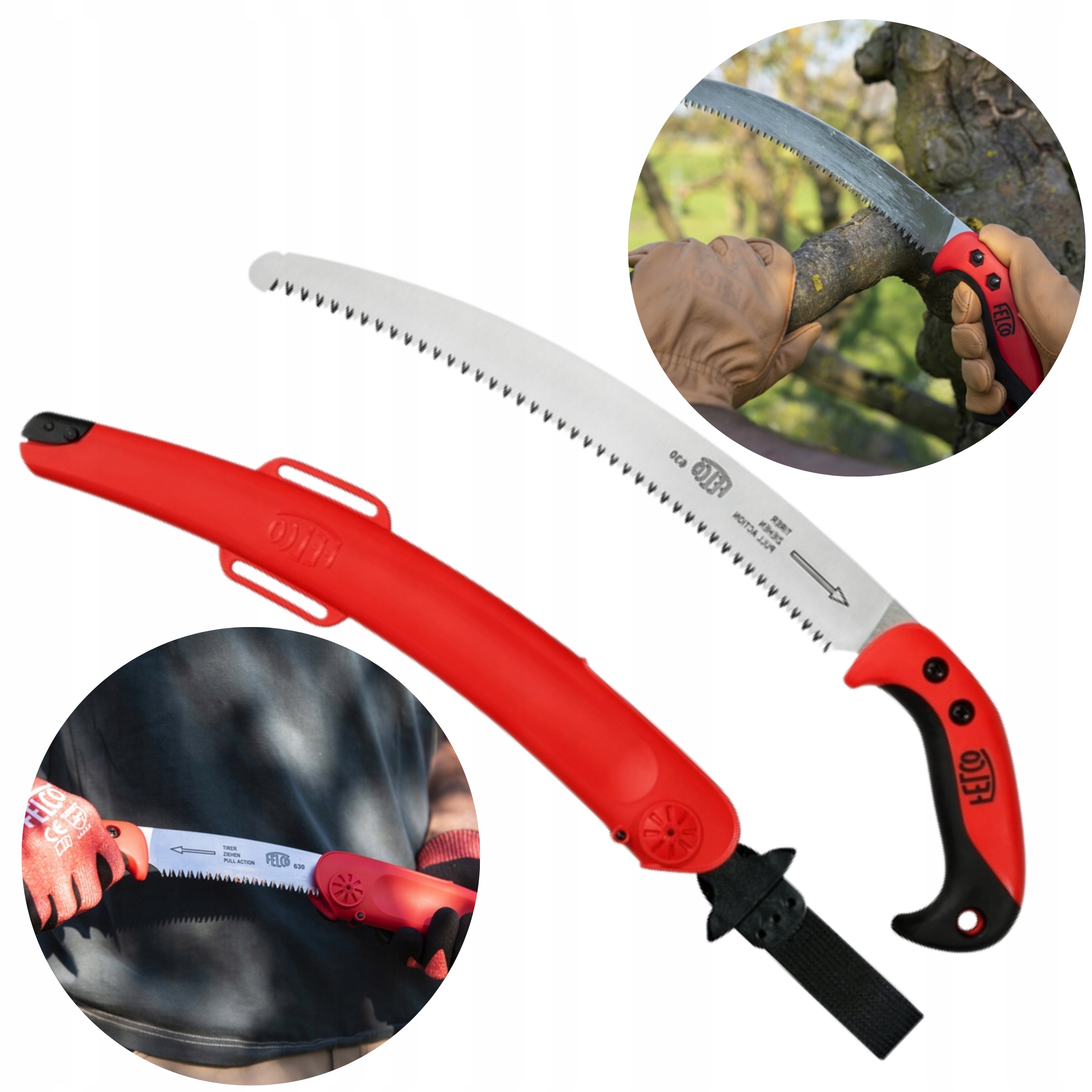 Ruční Pila Na Dřevo Zahradnická 400G 330 MM S Hákem Pouzdro Felco 630