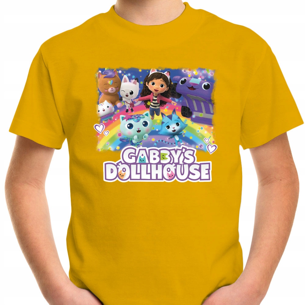 T-SHIRT KOSZULKA DLA DZIECKA KOCI DOMEK GABI 140 SUPER JAKOŚĆ