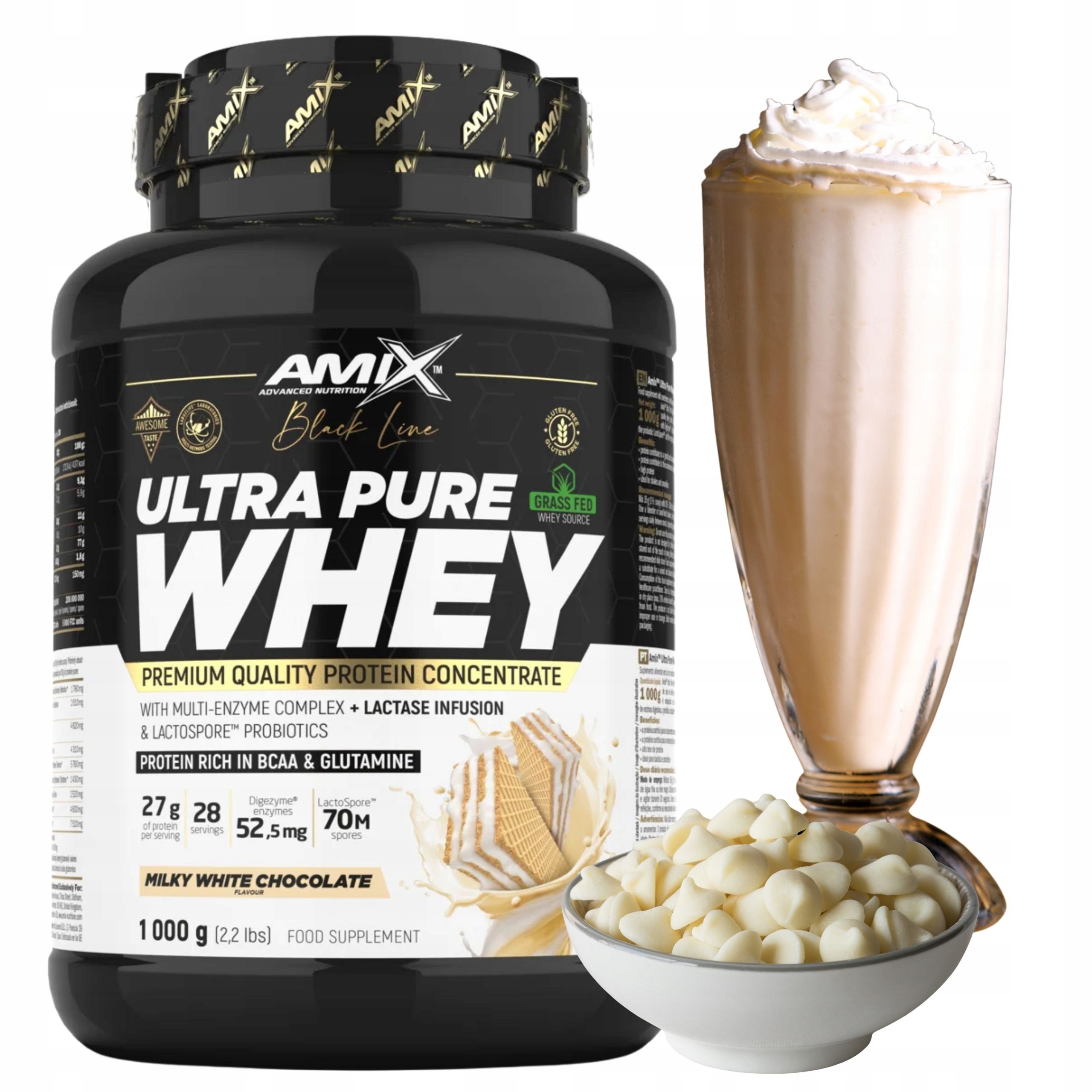 Syrovátkový Koncentrát Wpc Protein Bílá Čokoláda Ultra Pure Whey 1 kg