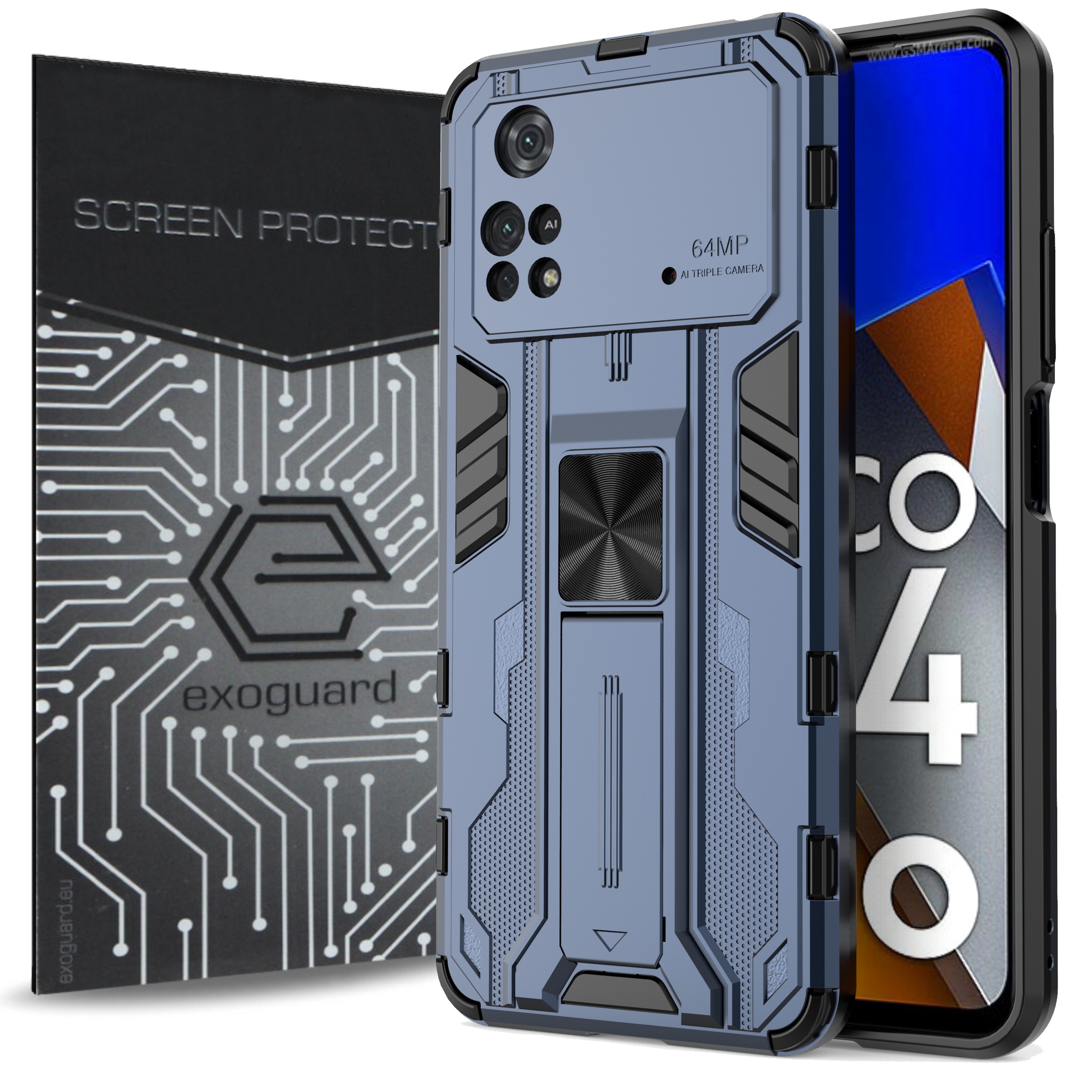 

Etui Pancerne Case+szkło do Xiaomi Poco M4 Pro