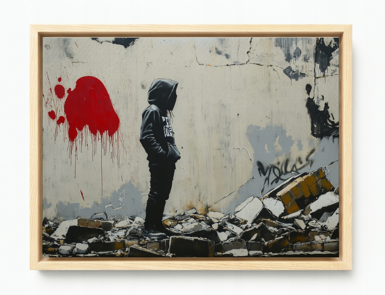 Obraz Rama American Box Street Art Urban Style Graffiti Samota 80x60