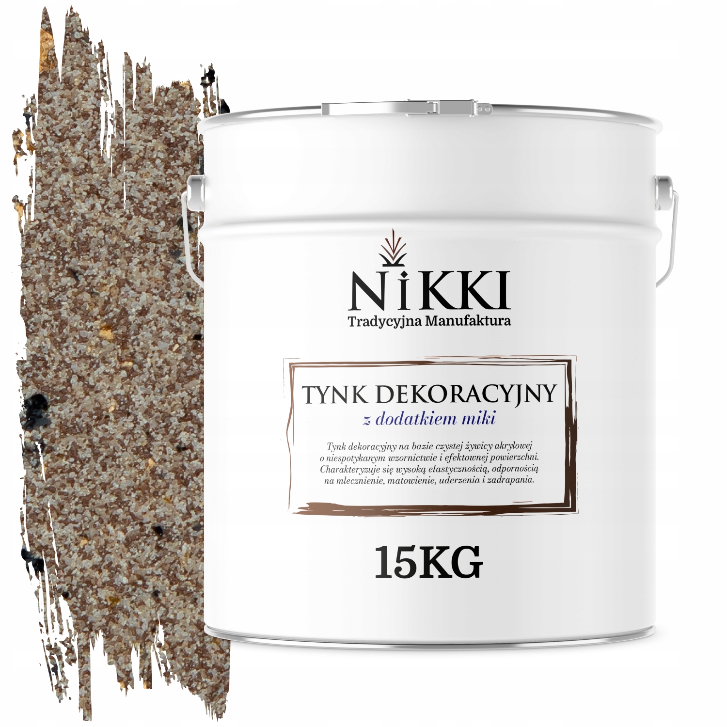 Mozaiková Omietka Jemnozrnná 15 Kg Béžová S Čiernou A Zlatou Sľudou D814