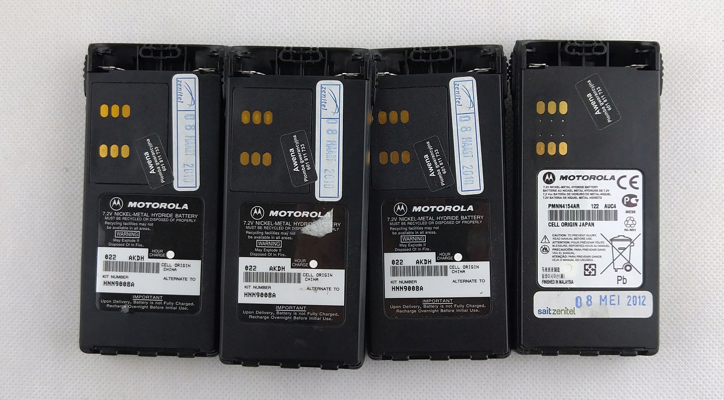 Uszkodzone baterie do krótkofalówki Motorola GP340