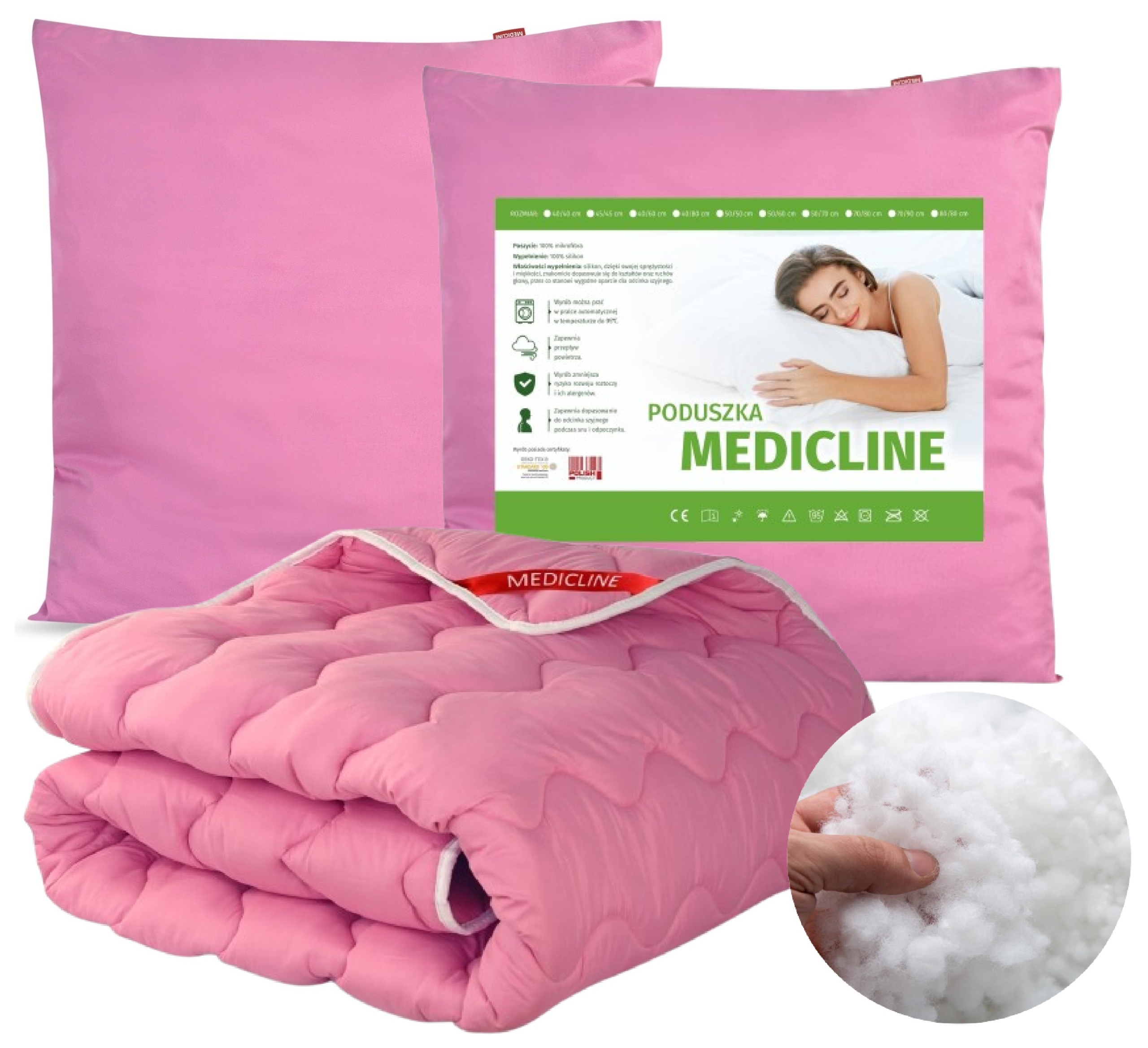 Vlněná Přikrývka 220 x 240 cm 2 Polštáře 70 x 80 cm Silná teplá zimní