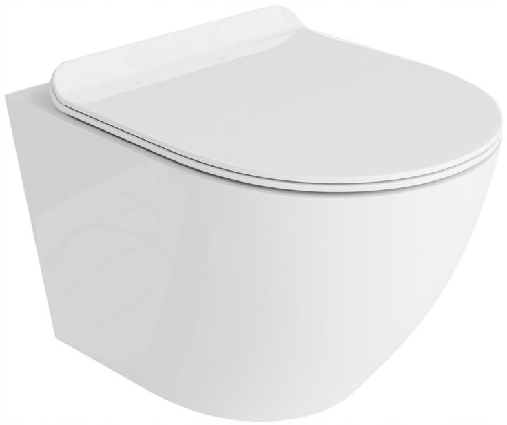 TECE ZESTAW PODTYNKOWY WC MISKA RIMLESS PRZYCISK STAL CHROM POŁYSK FRESH7W1 Linia Base