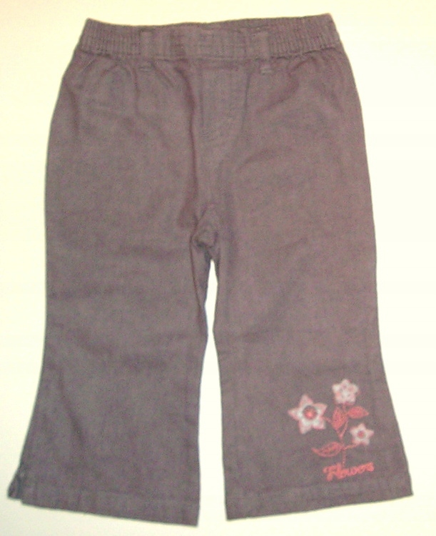 Spodnie a,la JEANS z KWIATKIEM r. 86/18 m-cy
