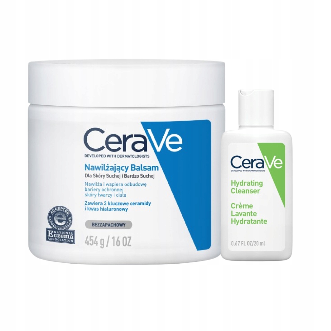 CeraVe Balsam Nawilżający Skóra Sucha i Bardzo Sucha, Twarz i Ciało 454g