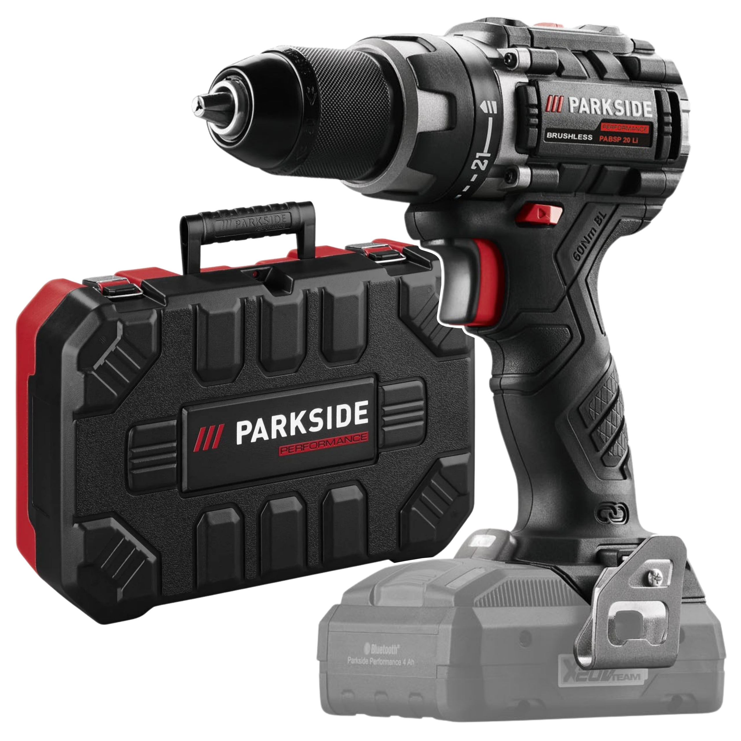 Wiertarko-wkrętarka Parkside Performance Pabsp 20-Li 20V Solo Walizka