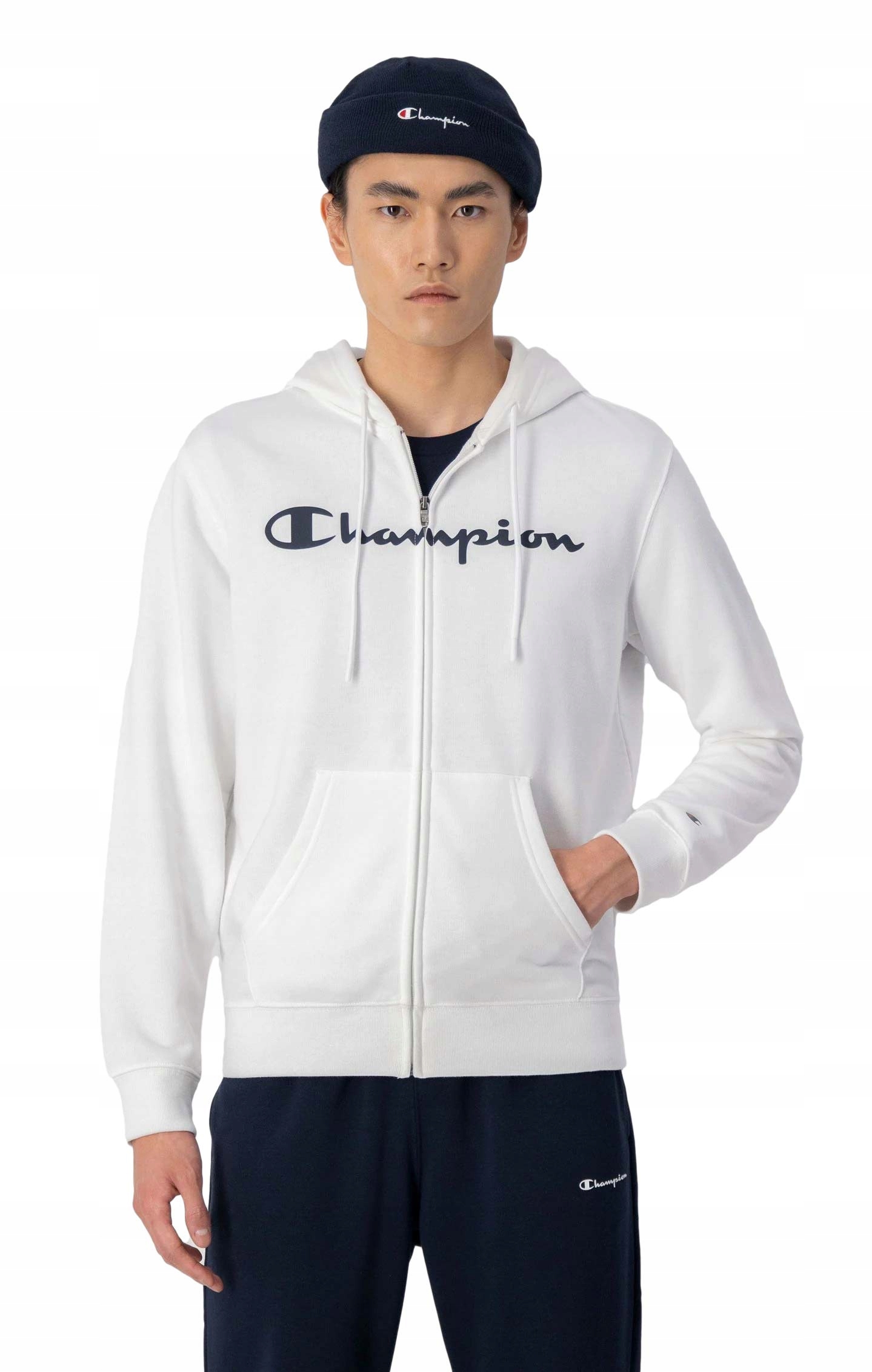Champion Pánská Mikina S Kapucí Hooded Bílá vel. M