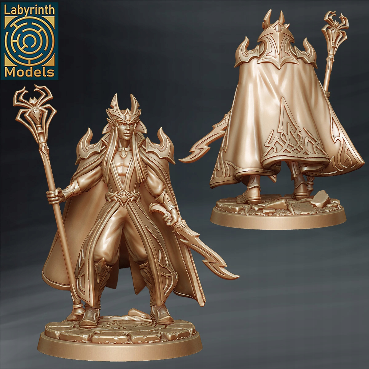 Dark Elf Sorcerer - x1 - 3dmonkeypl