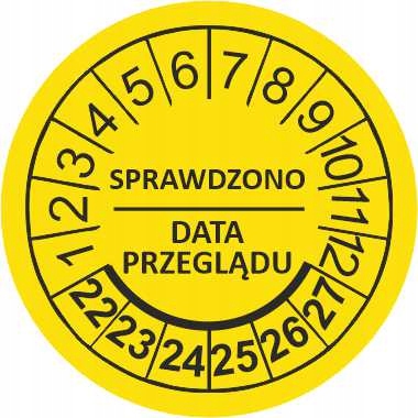 

Naklejka,etykieta inspekcyjna/przeglądowa 3cm, 48x