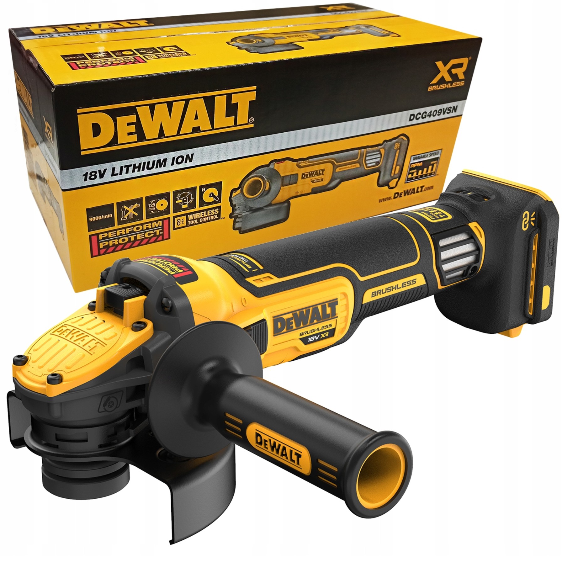 DeWALT Akumulátorová bezkartáčová brúska 125 mm 18 V 6-stupňová DCG409VSN