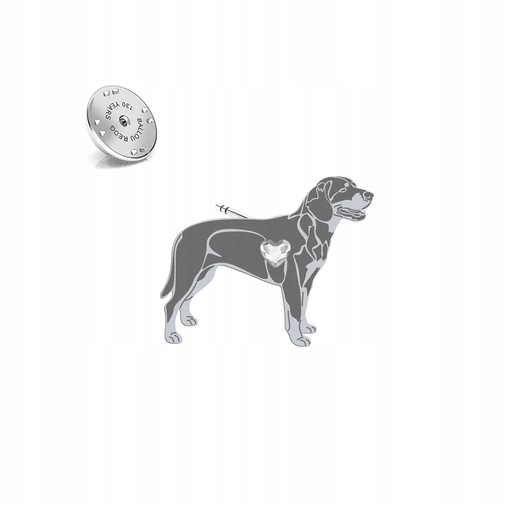 Odznak se psem Honičem Slovenským 925 Dárek Žena Dedikace Bonus