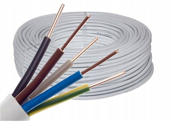 Przewód Instalacyjny Okrągły Kabel Prądowy Ydy 5X2,5 450/750V 50 Metrów
