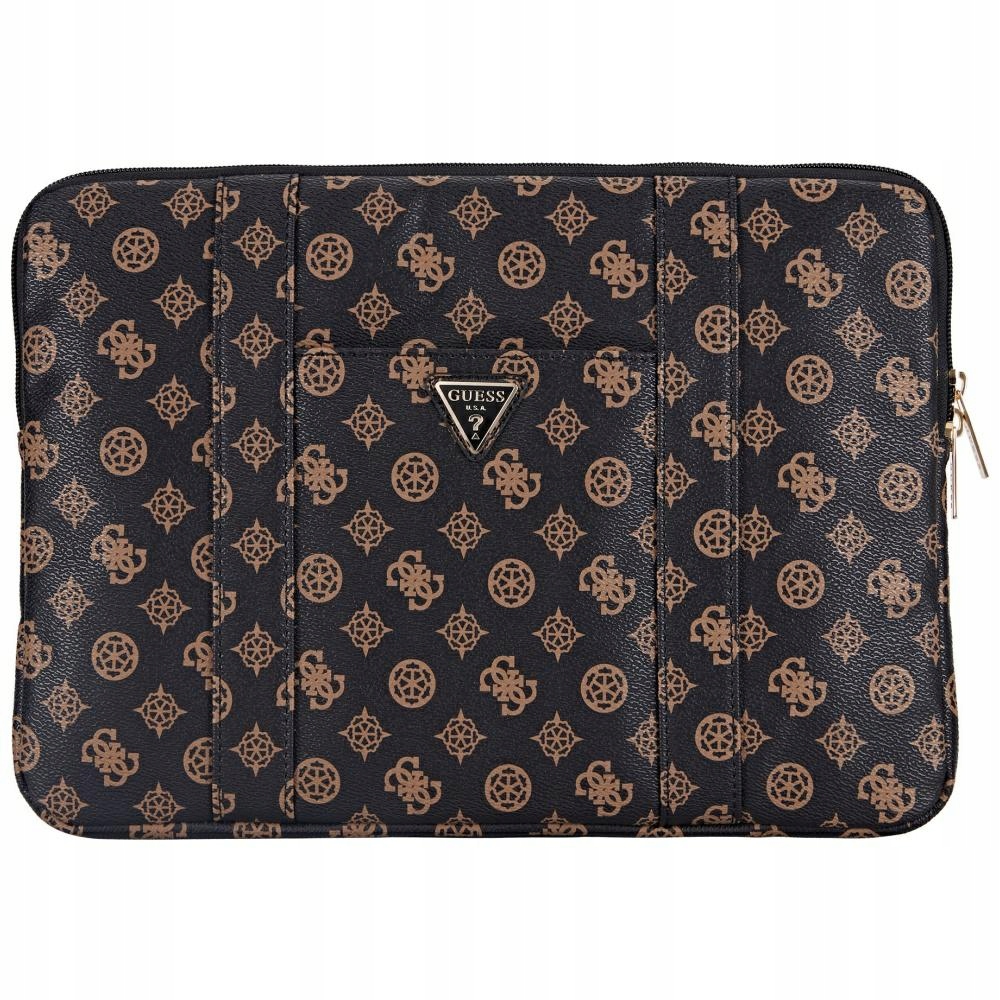 Taška Guess Sleeve 14" Peony Pocket Triangle černá