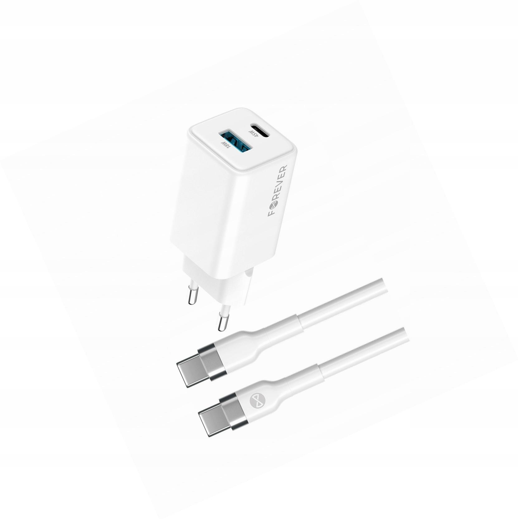 Szybka ładowarka GaN 45W 2 wejścia Usb i Usb-c z kablem do Nokia 3650