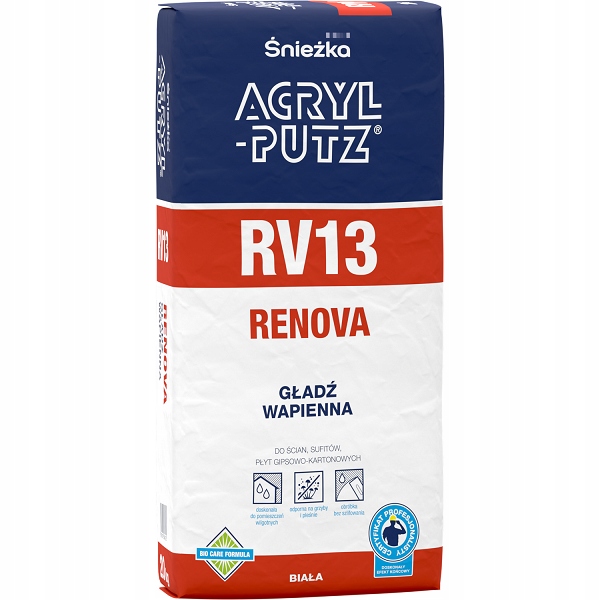 

Gładź Wapienna Biała Acryl Putz RV13 Renova 20KG