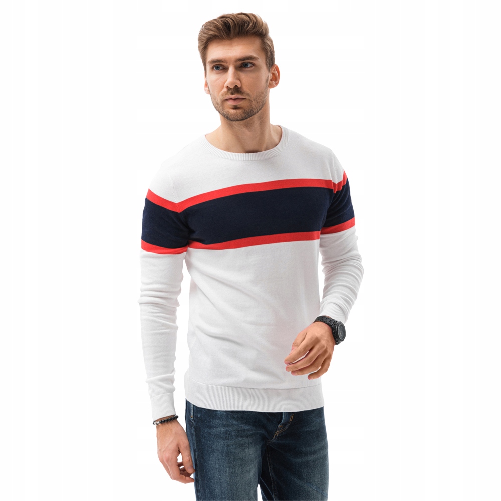 

Sweter męski bawełniany E190 biały XL