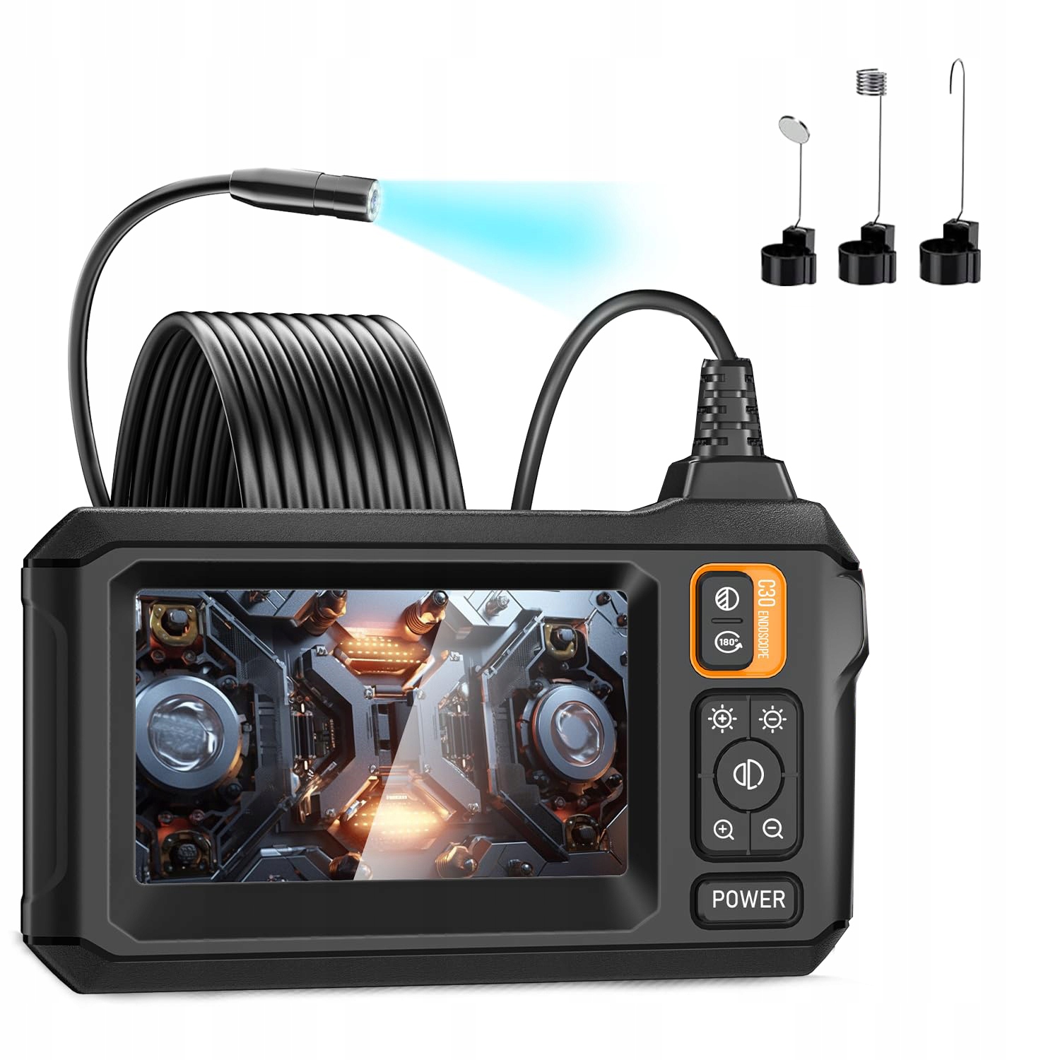 Kamera INSPEKCYJNA DUO ENDOSKOP DWIE KAMERY 5M 8LED 2x Full HD LCD 5.5mm