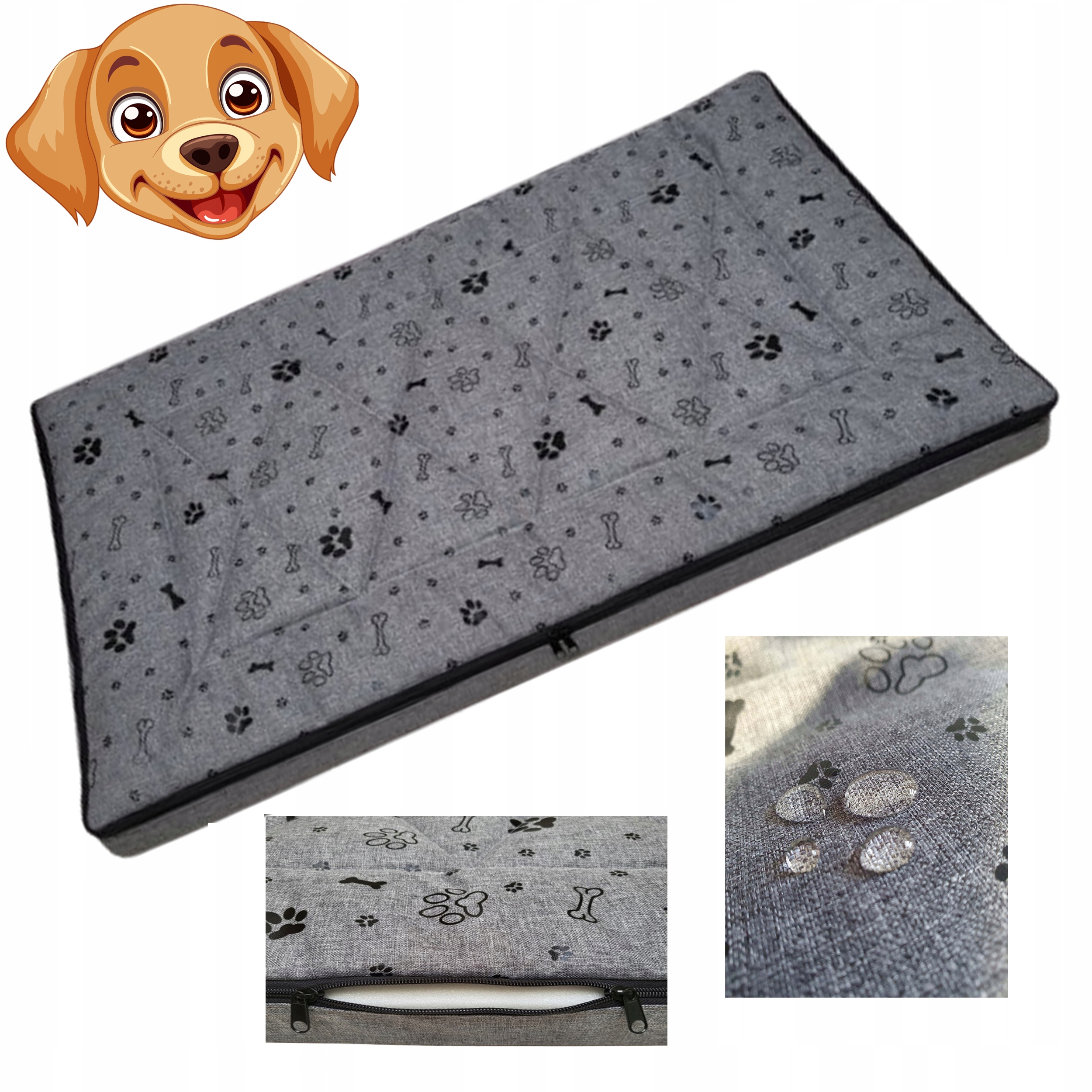 Levně Matrace Pro Psa Voděodolná Velké Pelíšek Silná Podložka 100x60