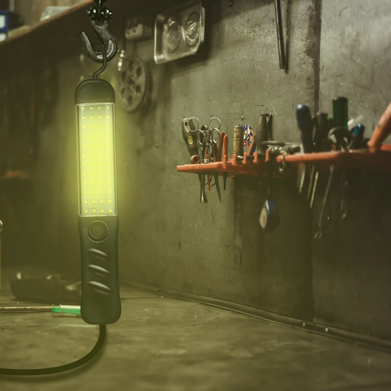 LAMPA WARSZTATOWA KANAŁOWA LAMPKA LED HAK MOCNA XL Kod producenta E559-1