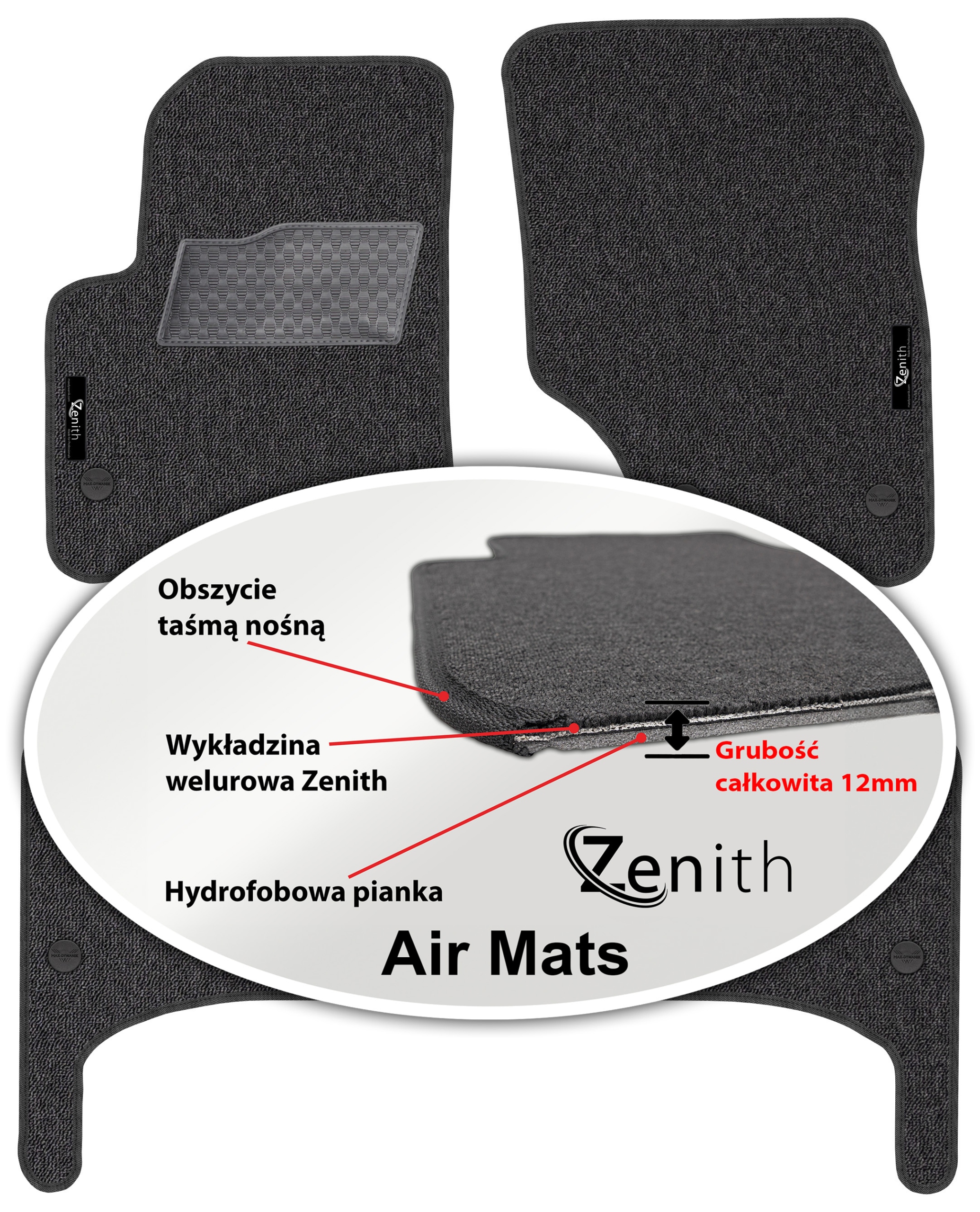 Vw Touareg I 2002-2010 Velúrové koberčeky do auta Zenith Air Mats