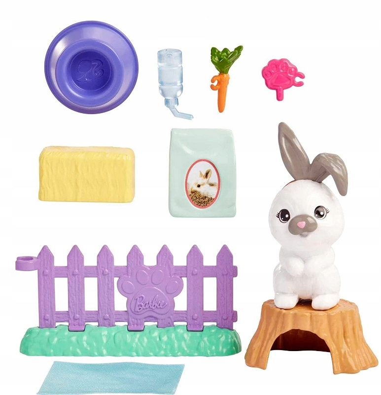 

Barbie Mini Zestaw Królik Akcesoria HKD84