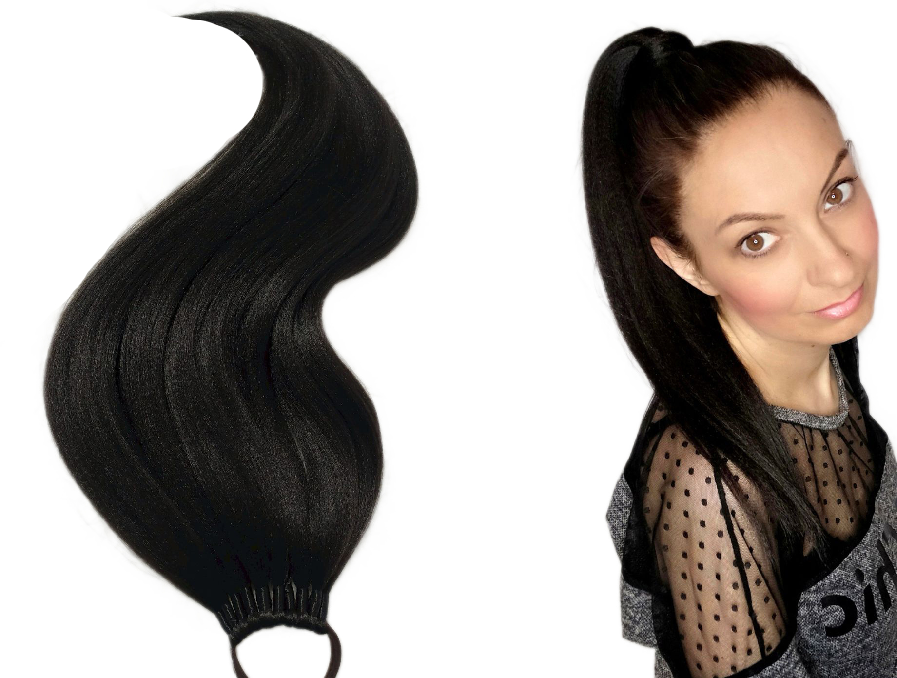 Připínací poník na gumičku, Kuc-Gumka, Příčesek, hnědý, Paní Čokoláda, 60 cm