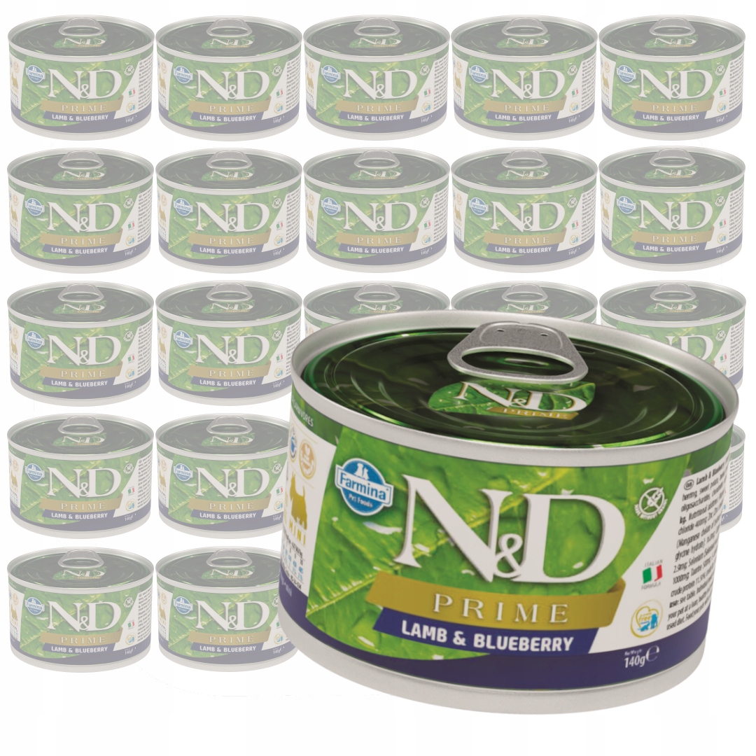 Levně Farmina N&d Prime 24x140g Vlhké Krmivo pro psa Jehněčí a borůvka