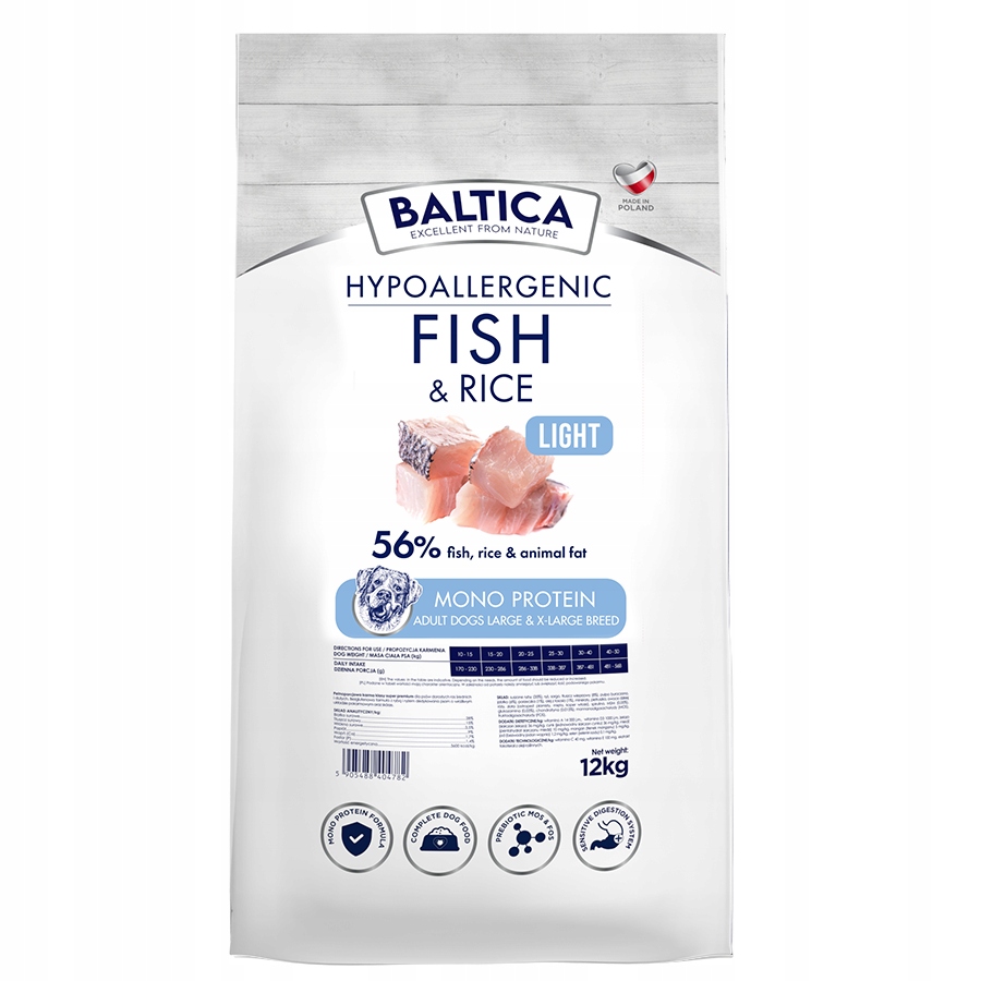 Levně Baltica Nutraceutic Hypoalergenní ryba a rýže XL/L velká plemena 12 kg