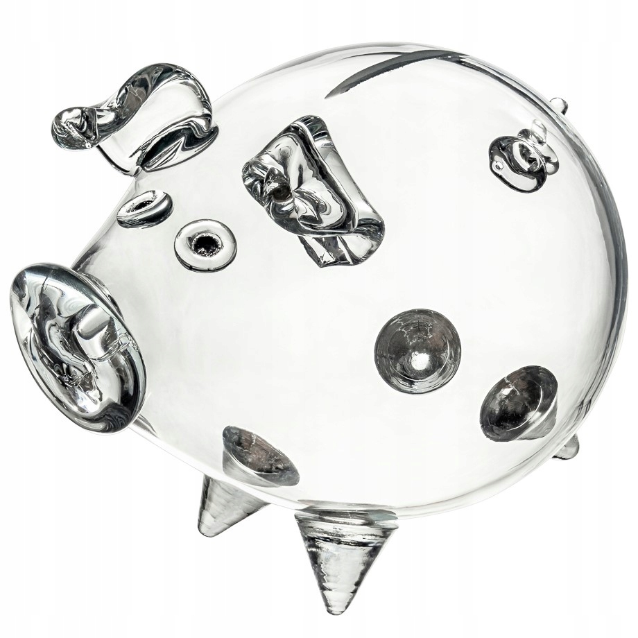 

Skarbonka Szklana Świnka Rękodzieło