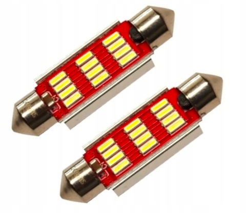 ŻARÓWKA 10x42 C5W 12V CANBUS C10W BIAŁA LED