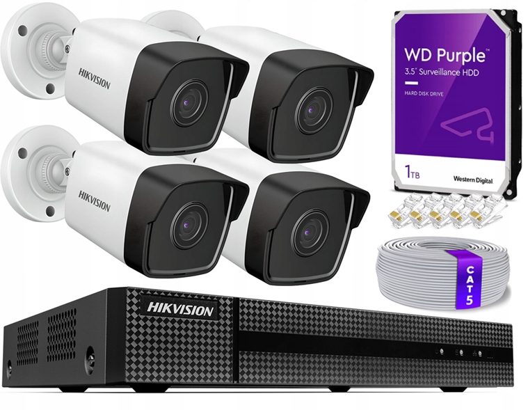 Sada pro monitorování Hikvision IPCAM-4MPx-KIT PoE