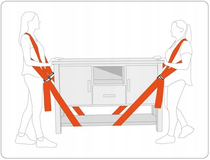 SZELKI + PASY DO PRZENOSZENIA PRZEPROWADZKI MEBLI Producent inny
