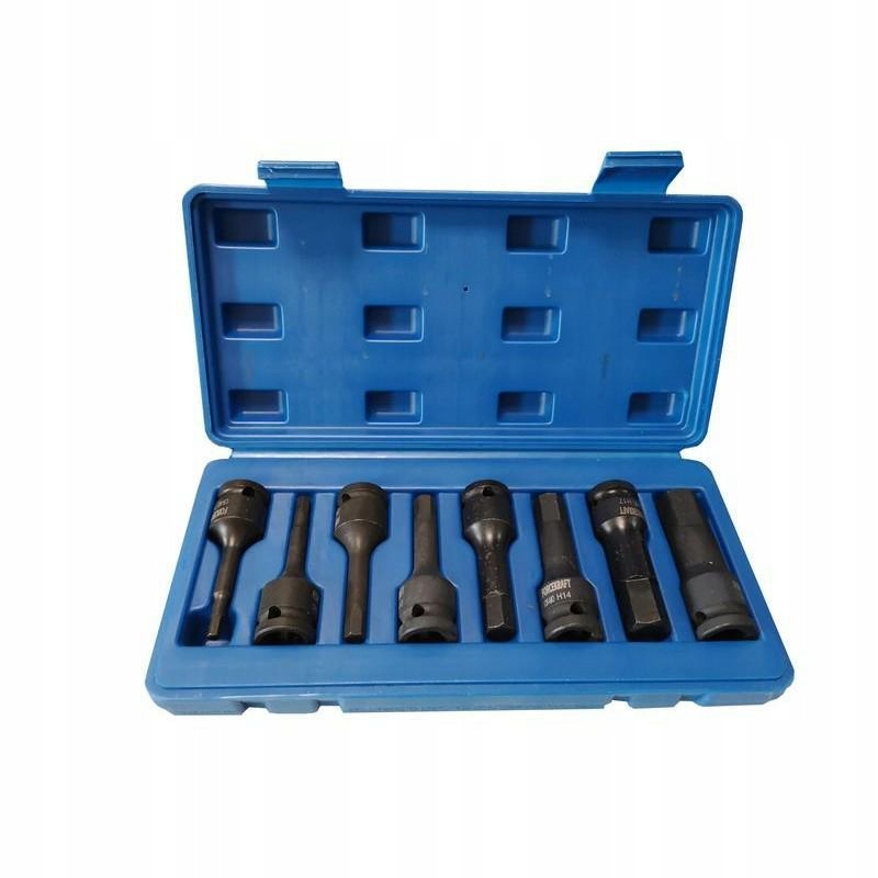 Sada nástavců-bitů 1/2" 8el H5–H19 Forcekraft Cr-Mo